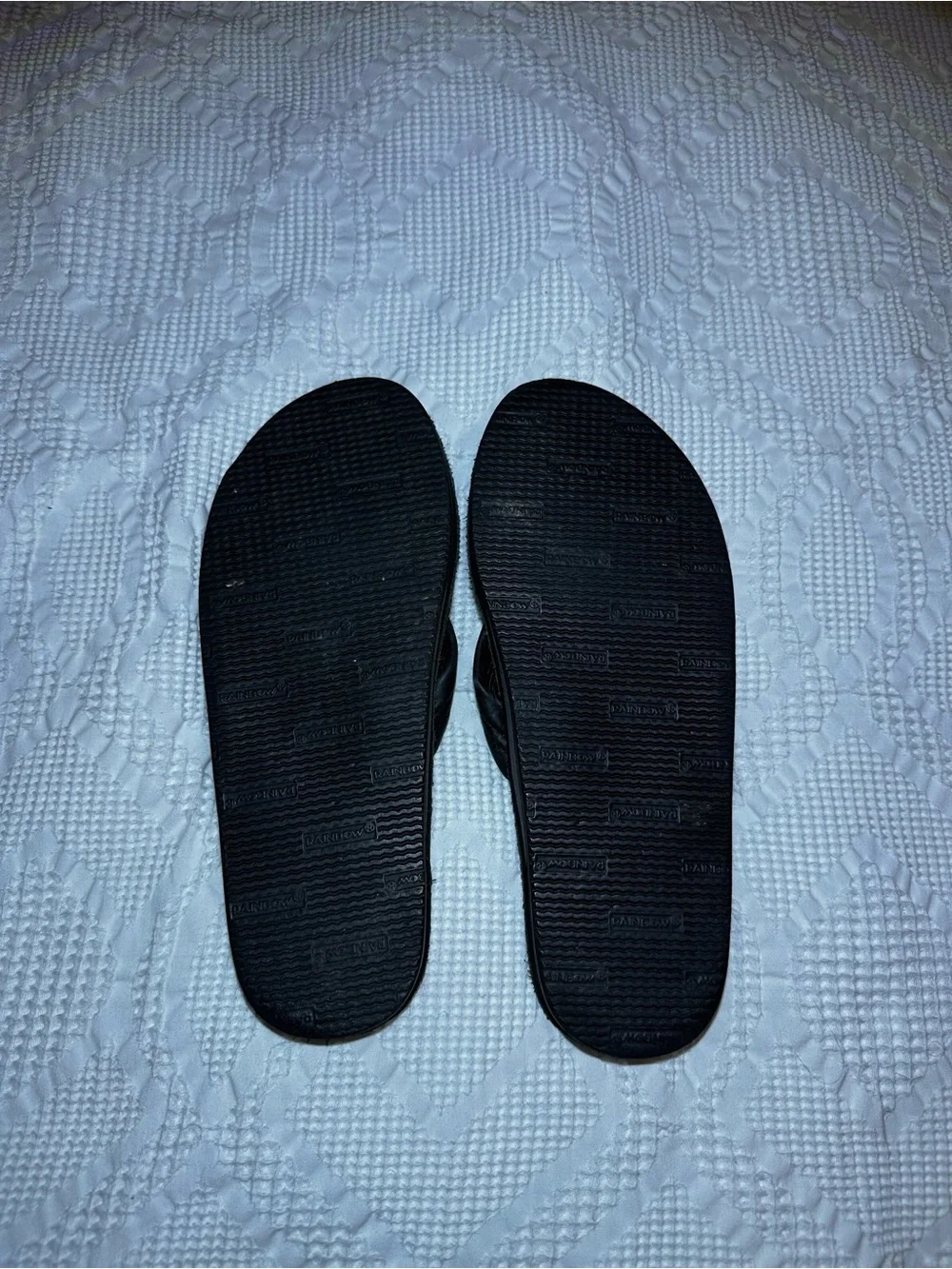 Rainbow Men’s Black Flip Flops